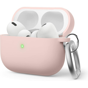 Elago Liquid Hybrid Case Compatible With Airpods Pro 2nd Generation Case Cover - Compatible With Airpods Pro 2 Case, Triple Layer Protection, Keychain Included, Dust Resistant, Shockproof, Pink