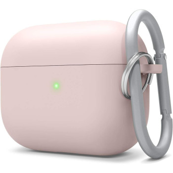 Elago Liquid Silicone Case Compatible With Airpods Pro Case Cover - Keychain Included, Triple Layer Protection, Safeguard Design, Supports Wireless Charging, Sand Pink