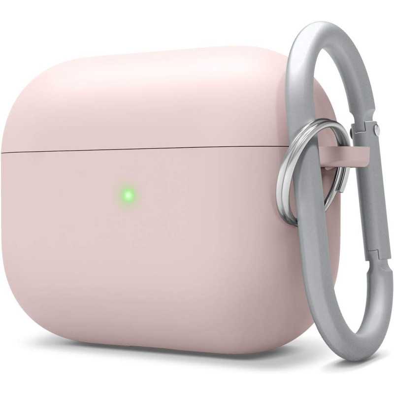 Elago Liquid Silicone Case Compatible With Airpods Pro Case Cover - Keychain Included, Triple Layer Protection, Safeguard Design, Supports Wireless Charging, Sand Pink