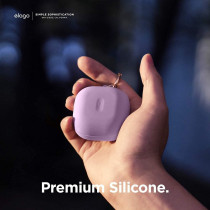 Elago Silicone Hang Case Compatible With Samsung Galaxy Buds Fe Case (2023) / Galaxy Buds 2 Pro Case (2022) / Galaxy Buds 2 Case (2021) / Galaxy Buds Pro Case (2021) / Galaxy Buds Live, Lavender