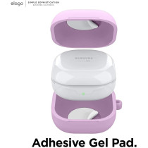 Elago Silicone Hang Case Compatible With Samsung Galaxy Buds Fe Case (2023) / Galaxy Buds 2 Pro Case (2022) / Galaxy Buds 2 Case (2021) / Galaxy Buds Pro Case (2021) / Galaxy Buds Live, Lavender
