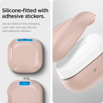 Spigen Silicone Fit Designed For Galaxy Buds2 Pro Case (2022) / Galaxy Buds 2 Case (2021) / Galaxy Buds Pro Case (2021) / Galaxy Buds Live Case 2020, Pink Sand