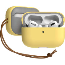 VRS Design Compatible With Apple Airpods Pro Case (2019) With Lanyard Modern-Lemonade, Led-Visible Full Body Shockproof Hard Shell Protective Cover