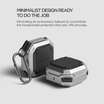 VRS Designgalaxy Buds2 Pro / Buds 2 / Buds Pro / Buds Live Case Active, Satin Silver