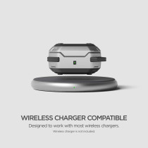 VRS Designgalaxy Buds2 Pro / Buds 2 / Buds Pro / Buds Live Case Active, Satin Silver