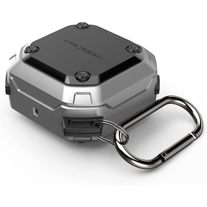 VRS Designgalaxy Buds2 Pro / Buds 2 / Buds Pro / Buds Live Case Active, Satin Silver