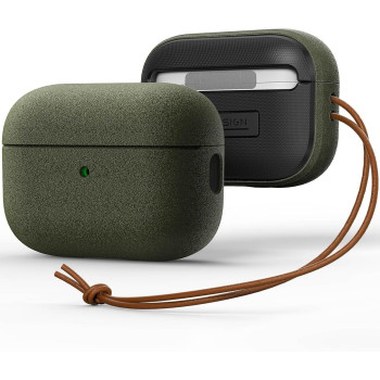 VRS Design Modern For Apple Airpods Pro 2nd Generation And 1st Generation Case (2023/2022/2019), Sand Stone/Olive Green