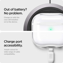 Spigen Ultra Hybrid Designed For Airpods 3rd Generation Case With Keychain, Protective Clear Case For Airpods 3 Case 2021, Jet White