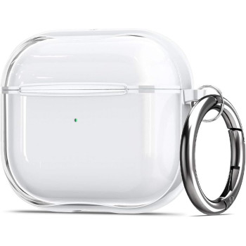 Spigen Ultra Hybrid Designed For Airpods 3rd Generation Case With Keychain, Protective Clear Case For Airpods 3 Case 2021, Jet White