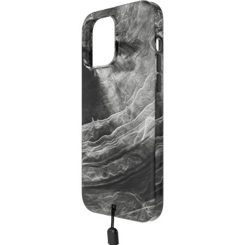 BodyGuardz Carve Marble For iPhone 15 Pro Case, Ultra-Slim Shockproof Military Grade Tested 16FT Drop Rating, Compatible With MagSafe and Wireless Charging, Responsive Buttons, Black