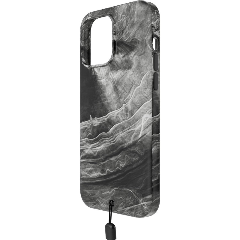 BodyGuardz Carve Marble For iPhone 15 Pro Case, Ultra-Slim Shockproof Military Grade Tested 16FT Drop Rating, Compatible With MagSafe and Wireless Charging, Responsive Buttons, Black