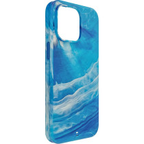BodyGuardz Carve Marble For iPhone 15 Pro Case, Ultra-Slim Shockproof Military Grade Tested 16FT Drop Rating, Compatible With MagSafe and Wireless Charging, Responsive Buttons, Blue