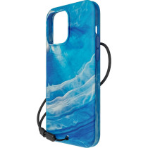 BodyGuardz Carve Marble For iPhone 15 Pro Case, Ultra-Slim Shockproof Military Grade Tested 16FT Drop Rating, Compatible With MagSafe and Wireless Charging, Responsive Buttons, Blue
