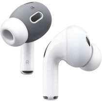 Elago (Fit in The Case) AirPods Pro 2 Ear Tips Cover Designed For Apple AirPods Pro 2 (2 Pairs of 2 Colors) (US Patent Registered) (Dark Grey And White)(Must Watch Installation Video)