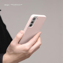 Elago Compatible With Samsung Galaxy S22 Case, Liquid Silicone Case, Full Body Screen Camera Protective Cover, Shockproof, Slim Phone Case, Anti-Scratch Soft Microfiber Lining, 6.1 Inch, Sand Pink