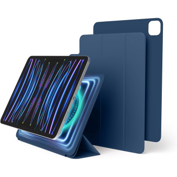 Elago Case For iPad Pro 11 Inch, 4th, 3rd, 2nd Generation iPad Case With Magnetic Attachment To Metal Materials, Compatible With Apple iPad Pencil And Elagos Pencil Case, Blue