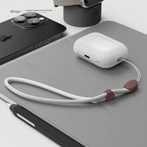 Elago Lanyard Compatible With AirPods Pro 2, Nylon Wrist Strap, Anti Drop, Extra Security, Adjustable Button, Widely Applicable, Brown