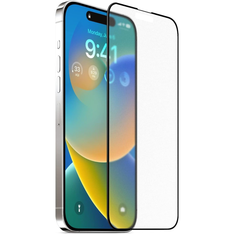 Elago Anti Finger Glass Screen Protector Compatible With iPhone 14 Pro Max, Anti-Fingerprint, 9H Surface Hardness, Shatter-Proof, Scratch Protection