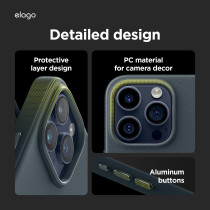 Elago Magnetic Leather Case Compatible With iPhone 15 Pro Max Case, Compatible With All MagSafe Accessories, 6.7 Inch, Built-in Magnets, Vegan Leather, Shockproof, Water-Resistant, Jean Indigo