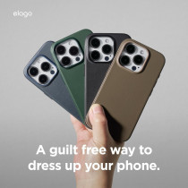 Elago Magnetic Leather Case Compatible With iPhone 15 Pro Max Case, Compatible With All MagSafe Accessories, 6.7 Inch, Built-in Magnets, Vegan Leather, Shockproof, Water-Resistant, Jean Indigo