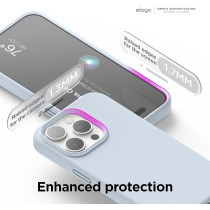 Elago Compatible With iPhone 15 Pro Case, Liquid Silicone Case, Full Body Protective Cover, Shockproof, Slim Phone Case, Anti-Scratch Soft Microfiber Lining, 6.1 Inch, Light Blue