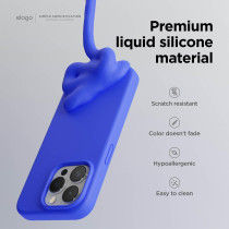 Elago Compatible With iPhone 15 Pro Max Case, Liquid Silicone Case, Full Body Protective Cover, Shockproof, Slim Phone Case, Anti-Scratch Soft Microfiber Lining, 6.7 Inch, Cobalt Blue