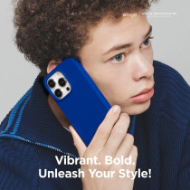 Elago Compatible With iPhone 15 Pro Max Case, Liquid Silicone Case, Full Body Protective Cover, Shockproof, Slim Phone Case, Anti-Scratch Soft Microfiber Lining, 6.7 Inch, Cobalt Blue