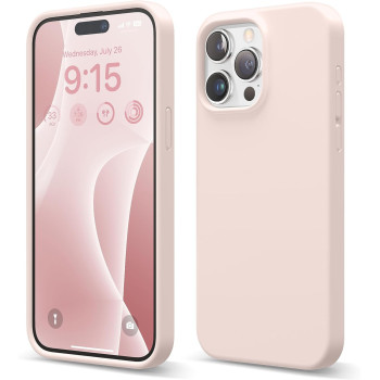 Elago Compatible With iPhone 15 Pro Max Case, Liquid Silicone Case, Full Body Protective Cover, Shockproof, Slim Phone Case, Anti-Scratch Soft Microfiber Lining, 6.7 Inch, Lovely Pink