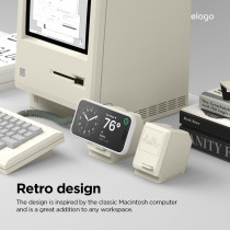 Elago MS M4 Charging Stand Compatible with MagSafe Charger, Premium Silicone Stand Compatible With iPhone 15/14/13/12 Series, Classic White