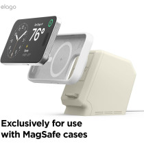 Elago MS M4 Charging Stand Compatible with MagSafe Charger, Premium Silicone Stand Compatible With iPhone 15/14/13/12 Series, Classic White