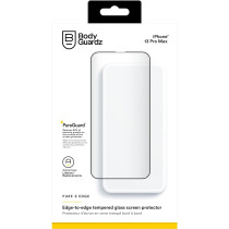 BodyGuardz Pure 2 Edge, Screen Protector For The iPhone 13 Pro Max, Premium Tempered Glass With Edge To Edge Covereage And PureGuard Protection