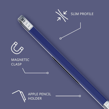 Tech21 EvoFolio Case For iPad 10th Gen, Impact Protection, Multi-Angle Viewing, Blue