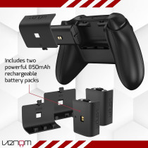 Venom Twin Charging Dock With 2X Rechargeable Battery Packs, (Xbox Series X and S, Xbox One), Black
