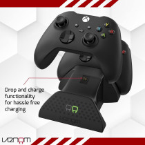Venom Twin Charging Dock With 2X Rechargeable Battery Packs, (Xbox Series X and S, Xbox One), Black