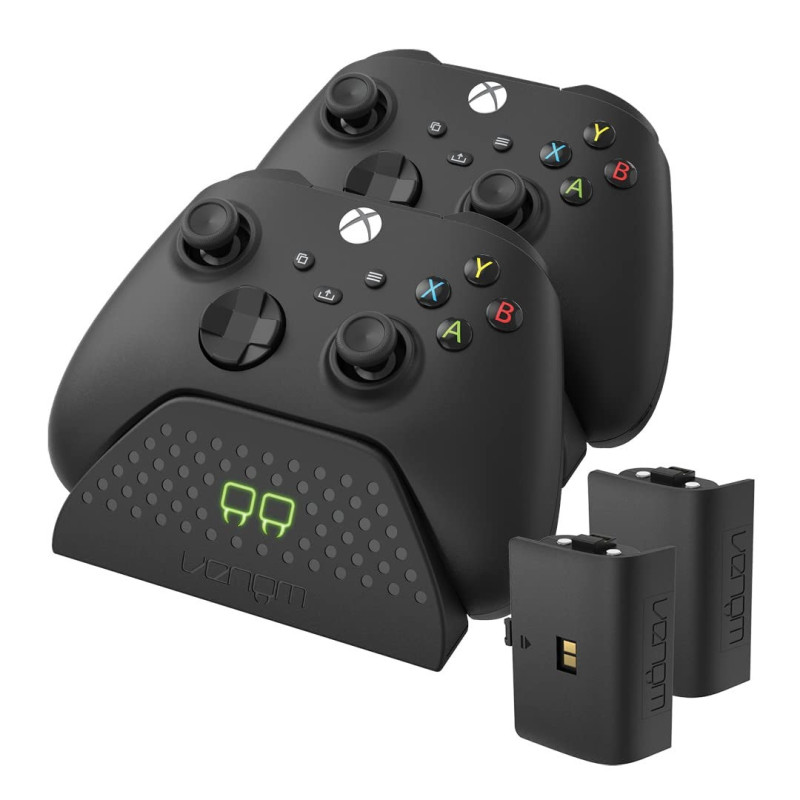 Venom Twin Charging Dock With 2X Rechargeable Battery Packs, (Xbox Series X and S, Xbox One), Black