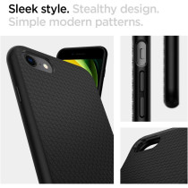 Spigen Liquid Air Armor Designed For iPhone SE 2020 Case/Designed For iPhone 8 Case (2017) / Designed For iPhone 7 Case (2016), Black