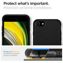 Spigen Liquid Air Armor Designed For iPhone SE 2020 Case/Designed For iPhone 8 Case (2017) / Designed For iPhone 7 Case (2016), Black