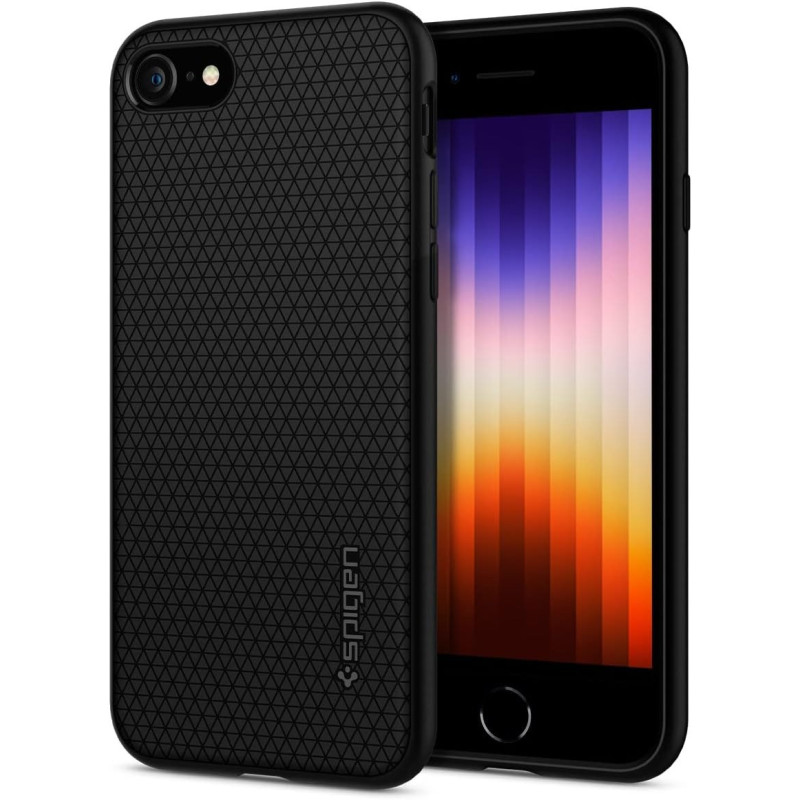Spigen Liquid Air Armor Designed For iPhone SE 2020 Case/Designed For iPhone 8 Case (2017) / Designed For iPhone 7 Case (2016), Black