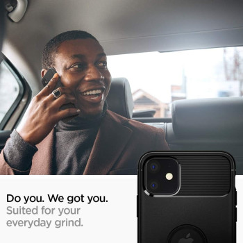 Spigen Rugged Armor Designed For iPhone 11 Case (2019), Matte Black