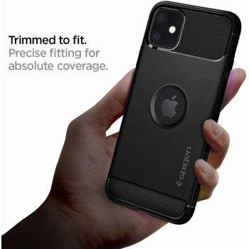 Spigen Rugged Armor Designed For iPhone 11 Case (2019), Matte Black