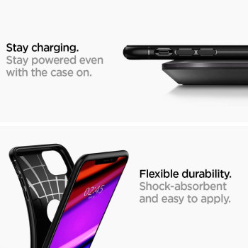 Spigen Rugged Armor Designed For iPhone 11 Case (2019), Matte Black