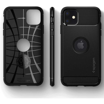 Spigen Rugged Armor Designed For iPhone 11 Case (2019), Matte Black