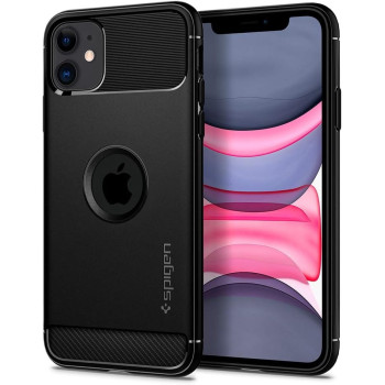 Spigen Rugged Armor Designed For iPhone 11 Case (2019), Matte Black