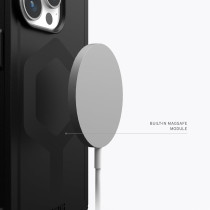 Urban Armor Gear UAG Case Compatible With iPhone 15 Pro Case 6.1 Essential Armor Black Built-in Magnet Compatible With MagSafe Charging Rugged Military Grade Dropproof Protective Cover