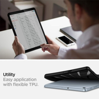 Spigen Rugged Armor Designed for Galaxy Tab A 10.1 Case 2019 T510/T515, Matte Black