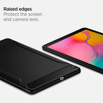 Spigen Rugged Armor Designed for Galaxy Tab A 10.1 Case 2019 T510/T515, Matte Black