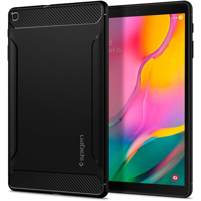 Spigen Rugged Armor Designed for Galaxy Tab A 10.1 Case 2019 T510/T515, Matte Black