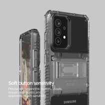 VRS Design Damda Quickstand Pro Case Compatible With Galaxy A52 6.5 Inch, 2021, Clear