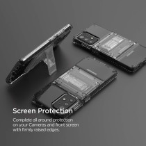 VRS Design Damda Quickstand Pro Case Compatible With Galaxy A52 6.5 Inch, 2021, Clear