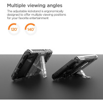 VRS Design Damda Quickstand Pro Case Compatible With Galaxy A52 6.5 Inch, 2021, Clear